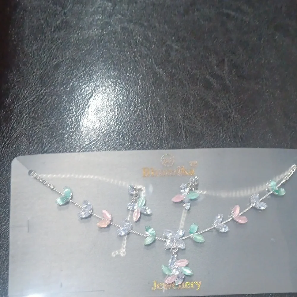 Pastel Gemstone Necklace and Earring Set - Picture 3 of 6